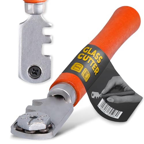 Instalguru Glasschneider 6 Rädchen Glas Schneider Schneidwerkzeug Cutter Trenner Fenster Spiegeln Fliesen Mosaik Schneiden Cutter Trenner Holzgriff von Instalguru