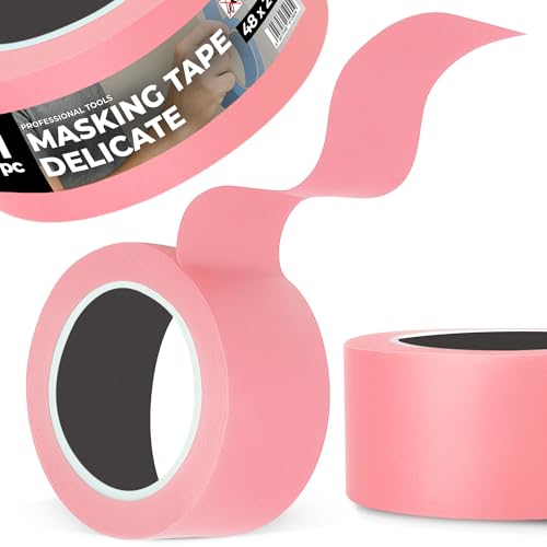 Instalguru Malerband 48 mm x 20 m Klebeband Rose Malerkrepp Abklebeband Maler Kreppband Universal Renovieren Malerarbeiten Washi-Papier Washi-Reispapier von Instalguru