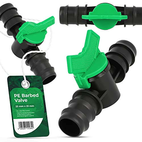 Instalguru PE Absperrhahn Kugelhahn PE-Rohr 25x25mm Gartenbewässerung Tropfleitung Bewässerungssystem Anschlussstück Schlauchverbindung Garten Mikrobewässerung Wasser Perlschlauch Schläuche Verbinder Instalguru PE Absperrhahn Kugelhahn PE-Rohr 25x25mm Gartenbewässerung Tropfleitung Bewässerungssystem Anschlussstück Schlauchverbindung Garten Mikrobewässerung Wasser Perlschlauch Schläuche Verbinder von Instalguru