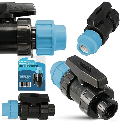 Instalguru PE-Rohr Absperrhahn Kugelhahn PN16 25x3/4 IG Wassersysteme Garden Bewässerung Pe-Absperrventil Wasserregelventil Bewässerungsrohr-Kupplung PE-Schläuchen Instalguru PE-Rohr Absperrhahn Kugelhahn PN16 25x3/4 IG Wassersysteme Garden Bewässerung Pe-Absperrventil Wasserregelventil Bewässerungsrohr-Kupplung PE-Schläuchen von Instalguru