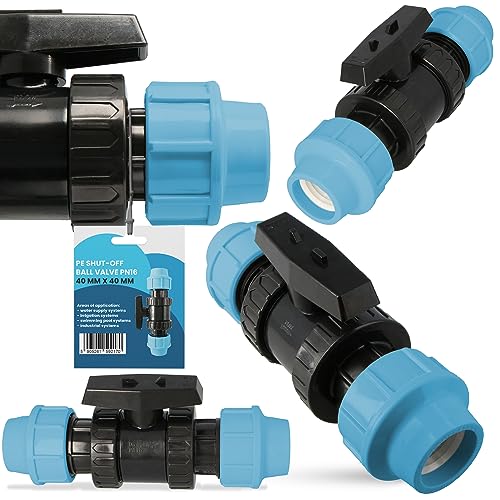 Instalguru PE-Rohr Absperrhahn Kugelhahn PN16 40x40 mm Wassersysteme Garden Bewässerung Pe-Absperrventil Wasserregelventil Bewässerungsrohr-Kupplung PE-Schläuchen Instalguru PE-Rohr Absperrhahn Kugelhahn PN16 40x40 mm Wassersysteme Garden Bewässerung Pe-Absperrventil Wasserregelventil Bewässerungsrohr-Kupplung PE-Schläuchen von Instalguru