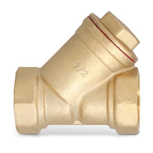 Instalguru Schmutzfänger Schmutzfilter 1/2'' IG Messing Y-Sieb Y-Filter Y-Stück Y Typ Wasserfilter Sedimentfilter Schmutzsieb Rohr Sieb Ventil Rohrsysteme Anschluss von Instalguru