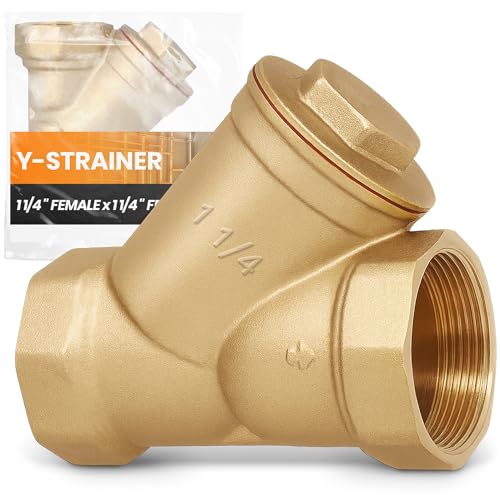 Instalguru Schmutzfänger Schmutzfilter 1 1/4'' IG Messing Y-Sieb Y-Filter Y-Stück Y Typ Wasserfilter Sedimentfilter Schmutzsieb Rohr Sieb Ventil Rohrsysteme Anschluss von Instalguru