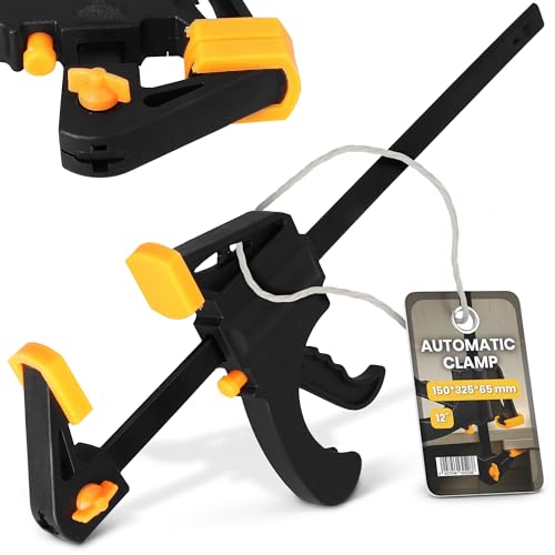 Instalguru Schraubzwinge 12'' 300x475x64 mm Einhandzwinge Einhandklemme Schnellspannzwinge Klemmzwinge Spannkraft Spannzwingen Schnellspanner Spreizzwingen von Instalguru