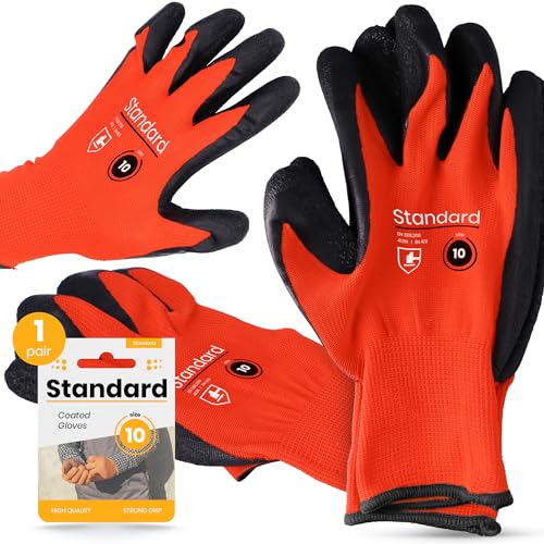 Instalguru Schutzhandschuhe Größe 10 Latex Arbeitshandschuhe Handschuhe Beschichtung Montagehandschuhe Bauhandschuh Mechaniker Bauarbeiten Heimwerker Gartenarbeit von Instalguru