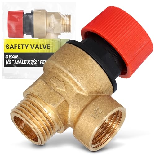 Instalguru Sicherheitsventil 1/2'' AGxIG Überdruckventil 3 bar Druckventil Druckentlastung Ventil EPDM Membran Heizung Wasser Trinkwasser Messing Fittings Instalguru Sicherheitsventil 1/2'' AGxIG Überdruckventil 3 bar Druckventil Druckentlastung Ventil EPDM Membran Heizung Wasser Trinkwasser Messing Fittings von Instalguru