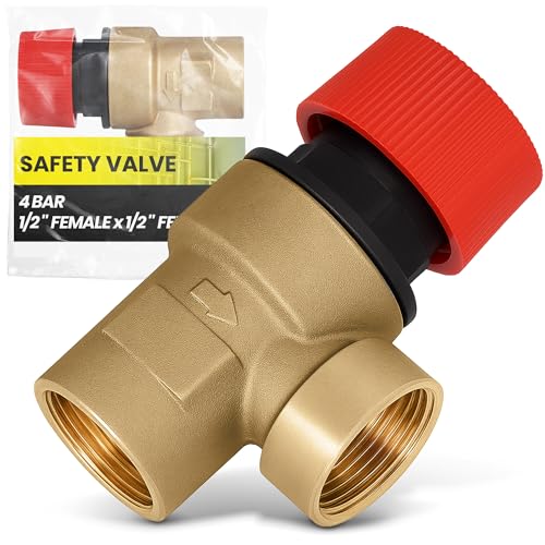 Instalguru Sicherheitsventil 1/2'' IG Überdruckventil 4 bar Druckventil Druckentlastung Ventil EPDM Membran Heizung Wasser Trinkwasser Messing Fittings Instalguru Sicherheitsventil 1/2'' IG Überdruckventil 4 bar Druckventil Druckentlastung Ventil EPDM Membran Heizung Wasser Trinkwasser Messing Fittings von Instalguru