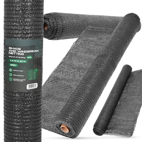 Instalguru Sichtschutz 1,5m x 10m Schattennetz UV-Schutz 55% Windschutz Schattiernetz Schattierungsnetz Zaunblende Gartenzaun Sonnenschutznetz Sichtschutznetz Netz Schattiergewebe von Instalguru