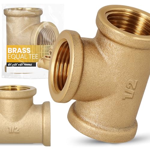Instalguru T-Stück Messing Fitting 1/2'' IG Innengewinde Wasser Gewindefitting Rohrverbinder Rohrverbinder 3‑Fach Rohrfitting Verbindung Kupplung Sanitäranlagen Heizung Instalguru T-Stück Messing Fitting 1/2'' IG Innengewinde Wasser Gewindefitting Rohrverbinder Rohrverbinder 3‑Fach Rohrfitting Verbindung Kupplung Sanitäranlagen Heizung von Instalguru