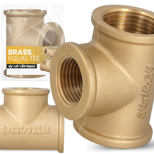Instalguru T-Stück Messing Fitting 3/4''x1/2''x3/4 IG Innengewinde Wasser Gewindefitting Rohrverbinder Rohrverbinder 3‑Fach Rohrfitting Verbindung Kupplung Sanitäranlagen Heizung Instalguru T-Stück Messing Fitting 3/4''x1/2''x3/4 IG Innengewinde Wasser Gewindefitting Rohrverbinder Rohrverbinder 3‑Fach Rohrfitting Verbindung Kupplung Sanitäranlagen Heizung von Instalguru