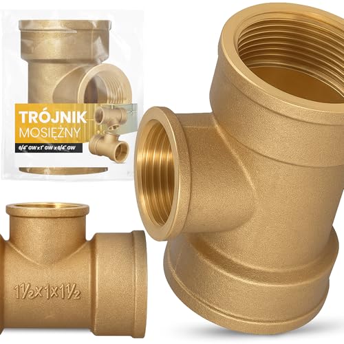 Instalguru T-Stück Messing Fitting 5/4''x3/4''x5/4'' IG Innengewinde Wasser Gewindefitting Rohrverbinder Rohrverbinder 3‑Fach Rohrfitting Verbindung Kupplung Sanitäranlagen Heizung Instalguru T-Stück Messing Fitting 5/4''x3/4''x5/4'' IG Innengewinde Wasser Gewindefitting Rohrverbinder Rohrverbinder 3‑Fach Rohrfitting Verbindung Kupplung Sanitäranlagen Heizung von Instalguru