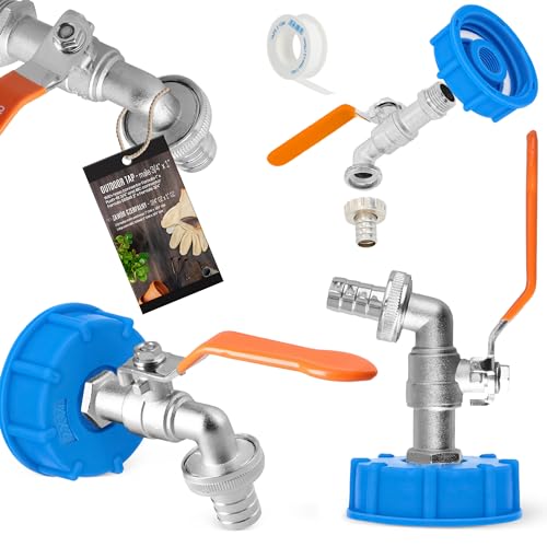 Instalguru Wasserhahn Kugelauslaufventil Auslaufhahn Kugelhahn 3/4x1 mit Schlauchanschluss Schlauchverbindung 1x3/4 Regenwasser Tank IBC Adapter Kappe S60 2x3/4 IG Instalguru Wasserhahn Kugelauslaufventil Auslaufhahn Kugelhahn 3/4x1 mit Schlauchanschluss Schlauchverbindung 1x3/4 Regenwasser Tank IBC Adapter Kappe S60 2x3/4 IG von Instalguru