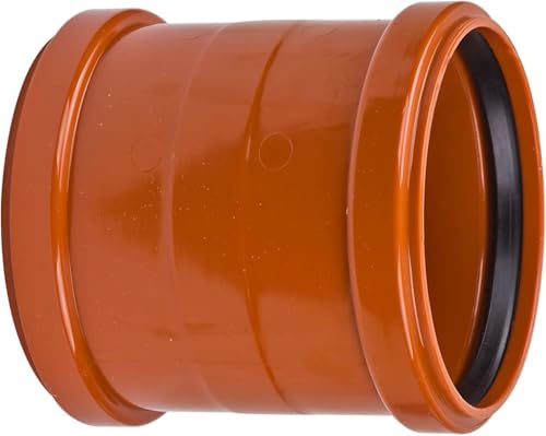 KG Rohr Überschiebmuffe Ø DN 110 mm Länge 110 mm Orangebraun | PP PVC Muffe Mit 2 Gummidichtringen | Kanalrohrsystem Abwasserrohr Doppelmuffe Chemische Beständigkeit | Abwasser Installation KG Rohr Überschiebmuffe Ø DN 110 mm Länge 110 mm Orangebraun | PP PVC Muffe Mit 2 Gummidichtringen | Kanalrohrsystem Abwasserrohr Doppelmuffe Chemische Beständigkeit | Abwasser Installation von Instalguru
