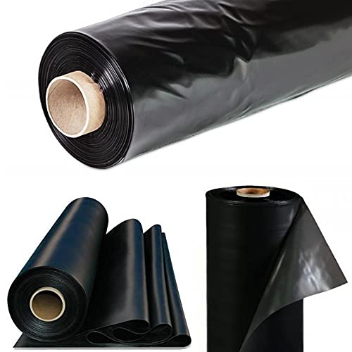 KLIMAS® Isolier-Baufolie Zertifiziert 5 m x 20 m Estrichfolie 100 m² Abdeckfolie PE Folie Schwarz | Schutzfolie Dampfsperrfolie Dampfbremsfolie Dachfolie Bauplane 0,20mm STARKE von Instalguru