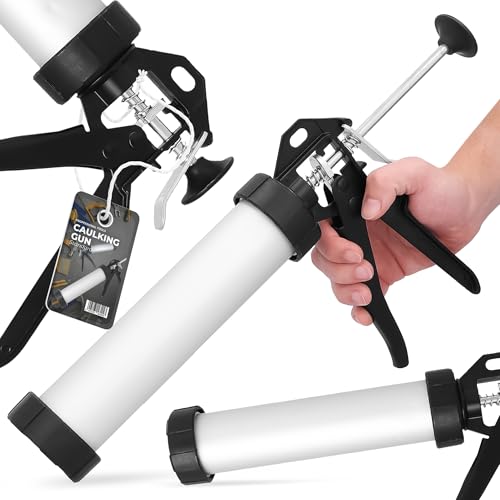 Kartuschenpresse Kartuschenpistole Auspresspistole Silikonpresse Silikonspritze Ergonomische Griff Stark Stahl Dicht Silikon Acryl Klebstoffkartuschen Rohr-Form von Instalguru
