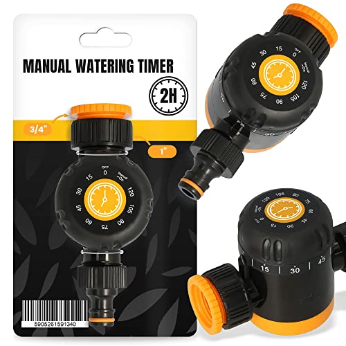 Manueller Bewässerungstimer für den Wasserhahn Zeitschaltuhr Wasserzeitschaltuhr Steuerung Bewässerungssystem Buchse 1'' mit Reduzierstück Buchse 3/4'' x Stecker 1'' Maschenfilterschutz von Instalguru