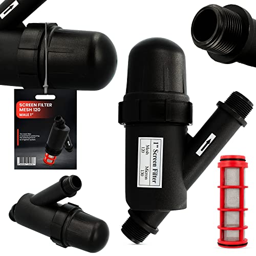 Maschenfilter Bewässerungsfilter 120 MESH 1" AG Wasserfilter Siebfilter Tropfbewässerung Garten Sprinklersystem Wasserpumpenfilter Hydrophorfilter Verhindert Verunreinigungen Verlängert Lebensdauer von Instalguru