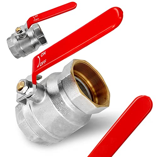 Kugelhahn 3'' IG x 3'' IG Messing DN80 mit Hebelgriff | Kugelventil Absperrventil Absperrhahn Wasserhahn mit Stahlgriff Drossel PTFE Dichtring Stopfbuchse von Instalguru