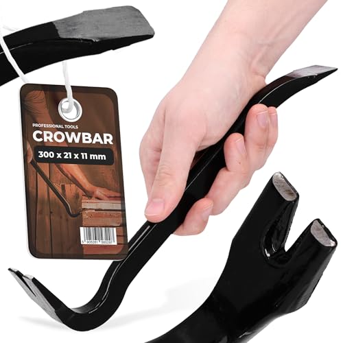 Nageleisen Brechstange 30cm Brecheisen Nagelzieher Montageeisen Nagelklaue Montierhebel Montiereisen Kuhfuß Nagelschlitze Praktisches Multifunktions-Stemmeisen Abrissarbeiten von Instalguru