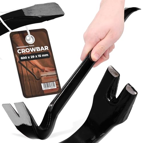 Nageleisen Brechstange 60cm Brecheisen Nagelzieher Montageeisen Nagelklaue Montierhebel Montiereisen Kuhfuß Nagelschlitze Praktisches Multifunktions-Stemmeisen Abrissarbeiten von Instalguru