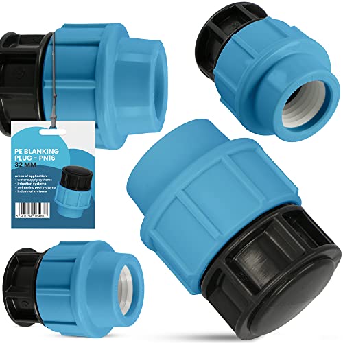 PE-Rohr Endkappe PN16 32 mm Endstück Abschluss Stopfen Deckel Verschlußkappe Klemmverbinder Bewässerungssystem Fitting Kupplung Werkzeuglose Montage Wasserrohrstopper Klemmkupplungen PE-Rohr Endkappe PN16 32 mm Endstück Abschluss Stopfen Deckel Verschlußkappe Klemmverbinder Bewässerungssystem Fitting Kupplung Werkzeuglose Montage Wasserrohrstopper Klemmkupplungen von Instalguru