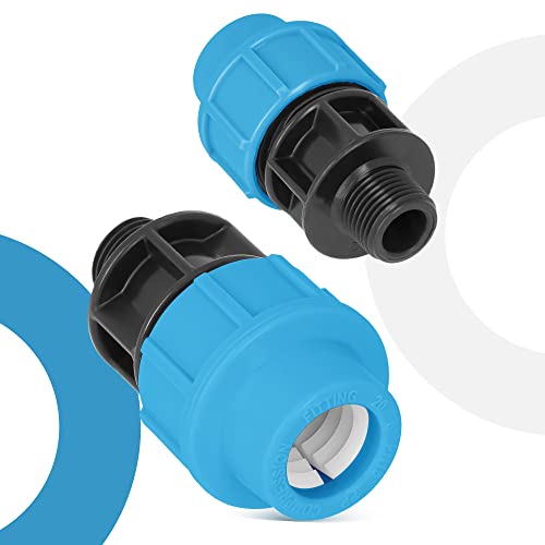 PE Rohr Kupplung Verschraubung PN16 x 1/2" AGKlemmverbinder Verlegerohr Fitting Schläuche Wasserrohr Verbinder Bewässerungssystem Sprinklersystem PE Rohr Kupplung Verschraubung PN16 x 1/2" AGKlemmverbinder Verlegerohr Fitting Schläuche Wasserrohr Verbinder Bewässerungssystem Sprinklersystem von Instalguru
