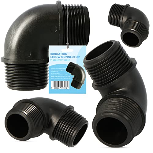 PE-Rohr PVC Winkelstück 1" AG x 1" AG Kniestück der Bewässerungsleitung Bewässerung System Schlauchverlängerung Wasserrohr Garten Wasserleitung von Instalguru