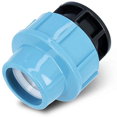 PE Stopfen Endkappe 40 mm PN 16 Klemmverbinder Für PE Rohr Verschraubung | Kunststoff Klemmkupplungen Wasserrohrstopper Trinkwasser | Bewässerungssystem Fitting Kupplung Endstück Werkzeuglose Montage von Instalguru