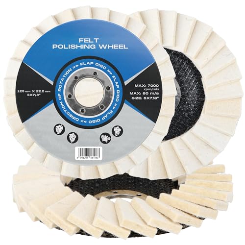 Polierscheibe Filz Polierfächerscheibe 125 x 22,2 mm Glanz Polier Scheibe Fächerscheibe Polieraufsatz Winkelschleifer Filzpolierpads Polierscheibe Filz Polierfächerscheibe 125 x 22,2 mm Glanz Polier Scheibe Fächerscheibe Polieraufsatz Winkelschleifer Filzpolierpads von Instalguru