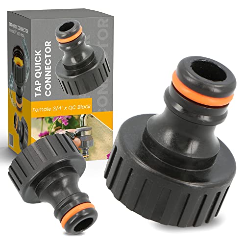 Schnellkupplungadapter 3/4'' IG x Schnellkupplung Hahnverbinder Schlauchhahn Hahnanschluss Wasserschlauchs Adapter Wasserhähne Anschluss Universalverbinder Verbindung Fitting O-Ring Dichtung von Instalguru