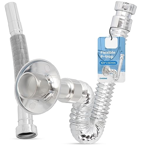 Siphon Waschbecken 5/4 x 32 mm Flexibel Abfluss Geruchsverschluss Abflussrohr Röhrensiphon für Küchenspüle Küche spülbecken Badezimmer von Instalguru