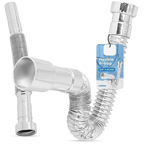 Siphon Waschbecken 6/4 x 40 mm Flexibel Abfluss Geruchsverschluss Abflussrohr Röhrensiphon für Küchenspüle Küche spülbecken Badezimmer von Instalguru