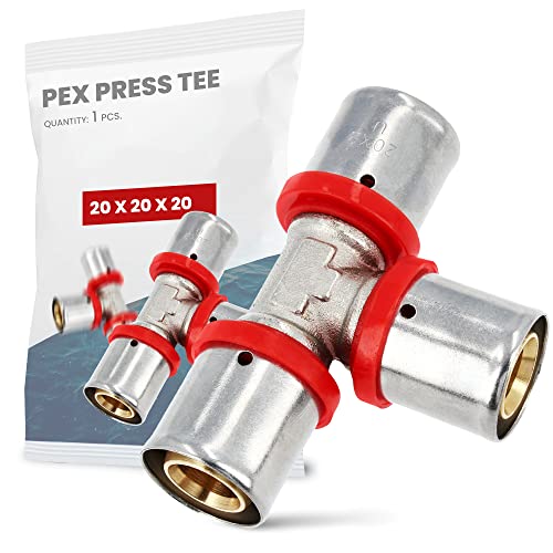 T-Stück PEX Pressfitting 20 x 20 x 20 mm mit Dichtungsringe Oring für Aluverbundrohr Mehrschichtverbundrohr Verbundrohr Heizung Sanitärsysteme Trinkwasserinstallation | Dichtheit 10 Bar von Instalguru