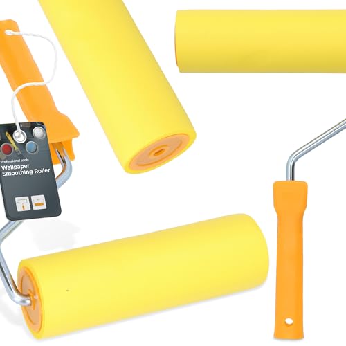 Tapetenandrückrolle 8 mm x 18 cm Andrückroller Andrückwalze Gummi Roller Tapezierroller Handrolle Handdruck Roller Gummiwalzen mit Kunststoffgriff Tapetenandrückrolle 8 mm x 18 cm Andrückroller Andrückwalze Gummi Roller Tapezierroller Handrolle Handdruck Roller Gummiwalzen mit Kunststoffgriff von Instalguru