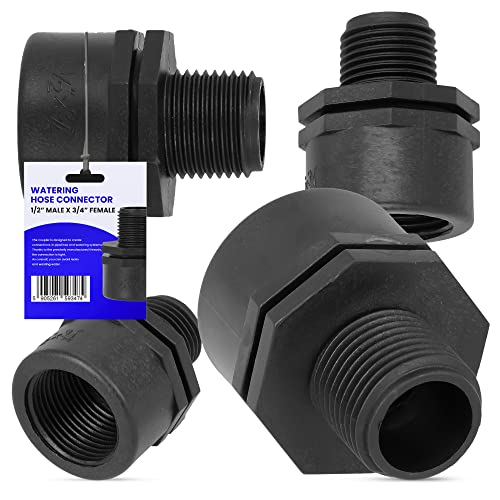 Verbinder 1/2" AG x 3/4" IG für PE Rohr Kupplung Adapter Bewässerungsleitung Schlauchverbinder Wasserrohr Garten Wasserleitung Micro-Drip-Bewässerungssysteme Rasenbewässerungssystem von Instalguru