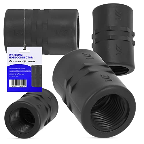 Verbinder 1/2" IG x 1/2" IG für PE Rohr Kupplung Adapter Bewässerungsleitung Schlauchverbinder Wasserrohr Garten Wasserleitung Micro-Drip-Bewässerungssysteme Rasenbewässerungssystem von Instalguru