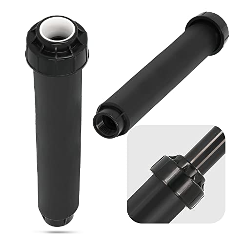 Versenkregner Rasensprenger 15cm Anschluss 1/2'' IG x 3/8'' AG Pop-Up Universelle Professionelle Bewässerung für Rasenflächen Garten Pflanzbeete Kleine Flächen Schwarz Einfache Installation von Instalguru