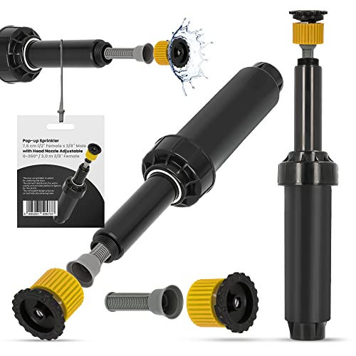 Versenkregner Rasensprenger 7,6cm Verstellbare Sprinklerdüse 360° 3m Universelle Professionelle Bewässerung für Rasenflächen Garten Pflanzbeete Sprinkleranlage Automatischer Sprinklersatz Versenkregner Rasensprenger 7,6cm Verstellbare Sprinklerdüse 360° 3m Universelle Professionelle Bewässerung für Rasenflächen Garten Pflanzbeete Sprinkleranlage Automatischer Sprinklersatz von Instalguru