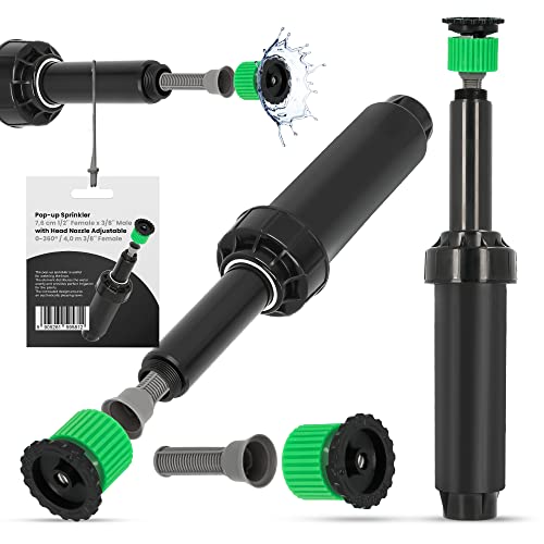 Versenkregner Rasensprenger 7,6cm Verstellbare Sprinklerdüse 360° 4m Universelle Professionelle Bewässerung für Rasenflächen Garten Pflanzbeete Sprinkleranlage Automatischer Sprinklersatz Versenkregner Rasensprenger 7,6cm Verstellbare Sprinklerdüse 360° 4m Universelle Professionelle Bewässerung für Rasenflächen Garten Pflanzbeete Sprinkleranlage Automatischer Sprinklersatz von Instalguru