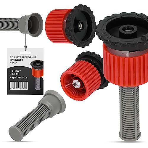 Verstellbare Sprinklerdüse 360° 3,6m Versenkregner Bewässerung Sprinklersystem Pflanzen Garten System Einfach Effiziente Bewässerung Sprinklerdüse mit Filter Automatisches Bewässerungsanlage von Instalguru