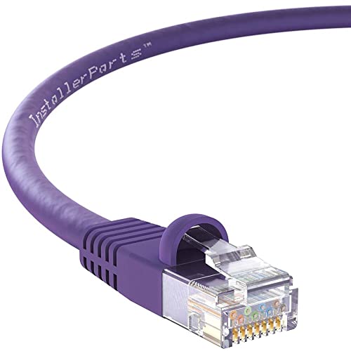 InstallerParts Ethernetkabel CAT5E Kabel UTP Booted 4,5 m - Professional Series - 1Gigabit/Sec Netzwerk/Internetkabel - Violett von InstallerParts