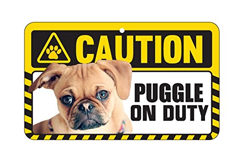 Instant Gifts Dog Caution Signs Achtung Schild – Puggle 's von Instant Gifts Dog Caution Signs