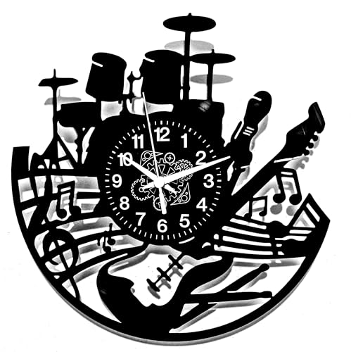 Instant Karma Clocks | Wanduhr | Bassist | Gitarre | Musikinstrumente | Musiker | Musikliebhaber | Schlagzeug | Rock Metal Punk | Geschenkidee von Instant Karma Clocks