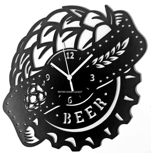 Instant Karma Clocks | Wanduhr | Bieruhr | Beer | Geschenkidee für Bierliebhaber und Säufer von Instant Karma Clocks