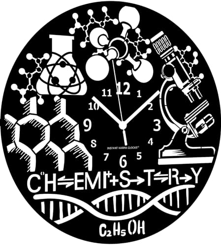 Instant Karma Clocks | Wanduhr | Chemie | Lehrer | Doktor | Spezialist | Wissenschaft | Geschenkidee Chemieliebhaber von Instant Karma Clocks