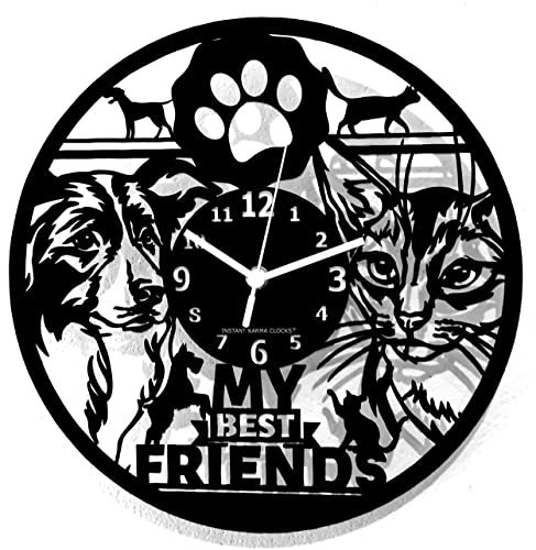 Instant Karma Clocks Wanduhr - Hund Katze Haustiere Klinik Veterinär Geschenkidee von Instant Karma Clocks