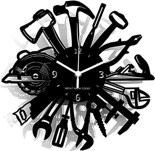 Instant Karma Clocks Wanduhr Künstler Hydraulisch Zimmermann Mechanisch Garage Werkzeuge von Instant Karma Clocks