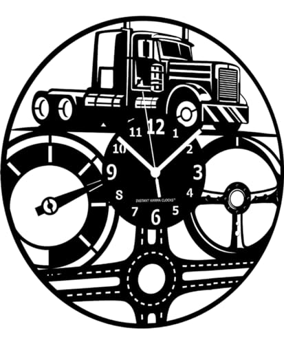 Instant Karma Clocks | Wanduhr | LKW-Fahrer | LKW | Transporter | Kurier | Fahrer | Truck | Geschenkidee Berufskraftfahrer von Instant Karma Clocks