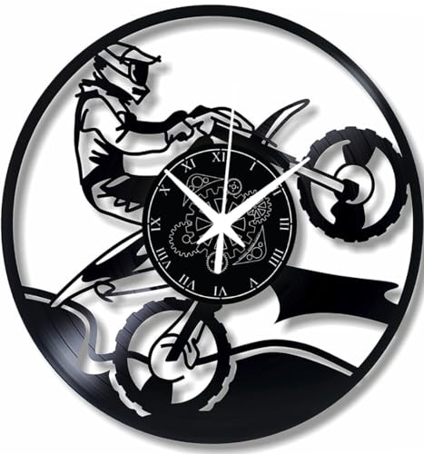 Instant Karma Clocks | Wanduhr | Motocross | Enduro | Motorrad | Rider | Motorrad | Geschenkidee | Stil-02 von Instant Karma Clocks