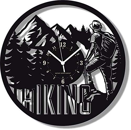 Instant Karma Clocks | Hiking Wanduhr – Bergsteiger Deko mit Wald & Gebirge | Geräuschlosem Quarzwerk | Geschenkidee für Wanderer, Naturfreunde, Outdoor-Fans Instant Karma Clocks | Hiking Wanduhr – Bergsteiger Deko mit Wald & Gebirge | Geräuschlosem Quarzwerk | Geschenkidee für Wanderer, Naturfreunde, Outdoor-Fans von Instant Karma Clocks